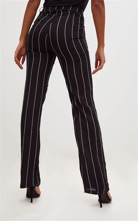 black white pinstripe pants|black pinstripe pants women's.